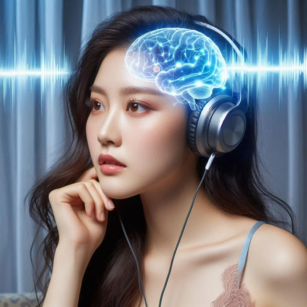 AI-generated image of a lady in a calm state